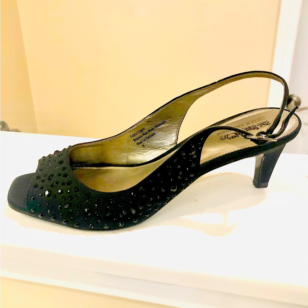 Black Dressy Beaded Sandals